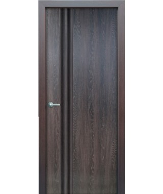Дверь с ПВХ покрытием Дека (Красное дерево)