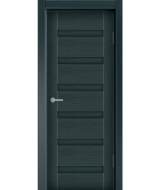 Дверь с ПВХ покрытием Токио ДГ (Черная Шагрень)